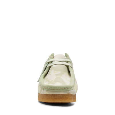 [26166166] WOMENS CLARKS WALLABEE - GREEN FLORAL