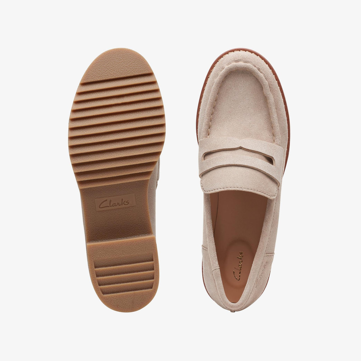Clarks EDEN STYLE Women's Sand Suede 26166686 — top view