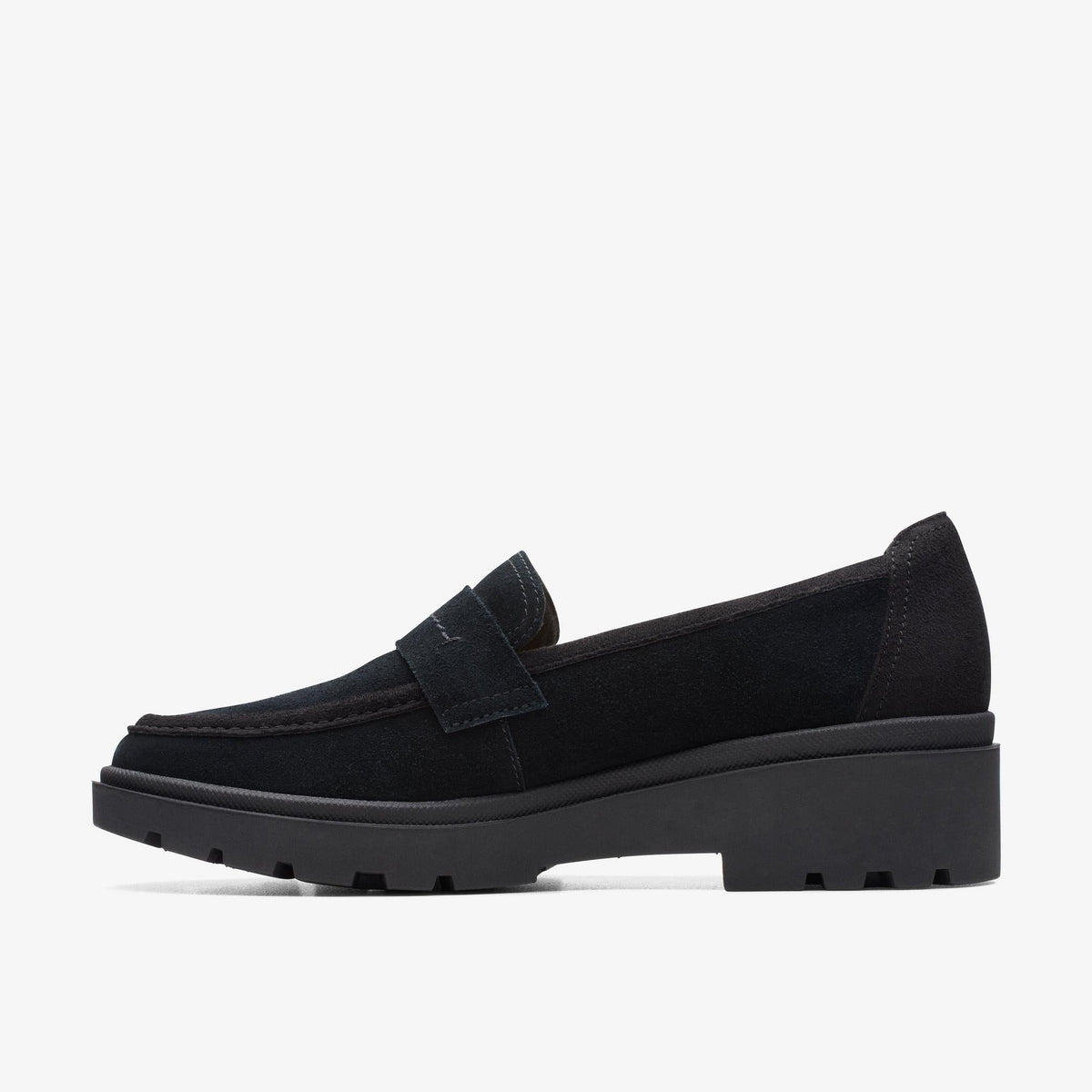 Clarks Calla Ease Women's Black Suede 26167687 — side view
