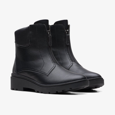 Clarks Calla Zip Women's Black Leatherrherther Boots