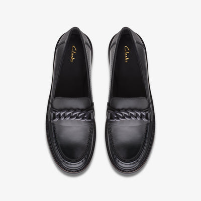 Clarks Orianna Edge Women's Black Leather 26167817 — top view