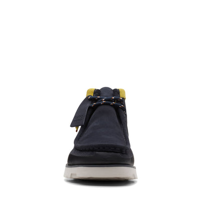 Clarks Originals Wallabee Boot 2.0 GTX Men's Navy Combi 26167901 — rear view