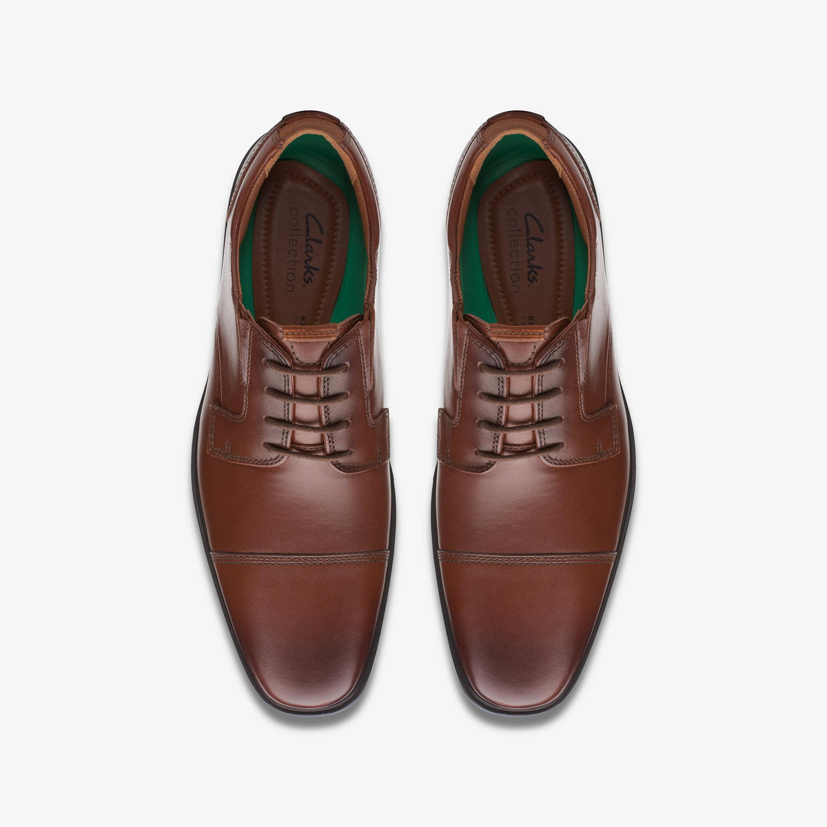 Clarks Clarkslite Cap Men's Tan Leather 26167933 — top view