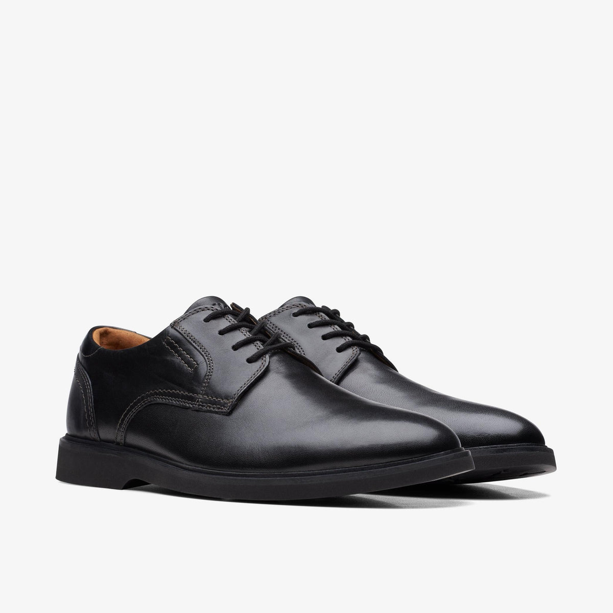 Clarks Malwood Lace Men's Black Leather 26168162 — sole view