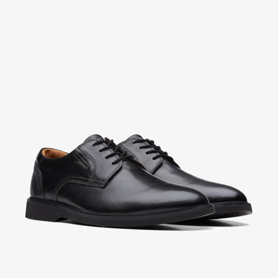 Clarks Malwood Lace Men's Black Leather 26168162 — sole view