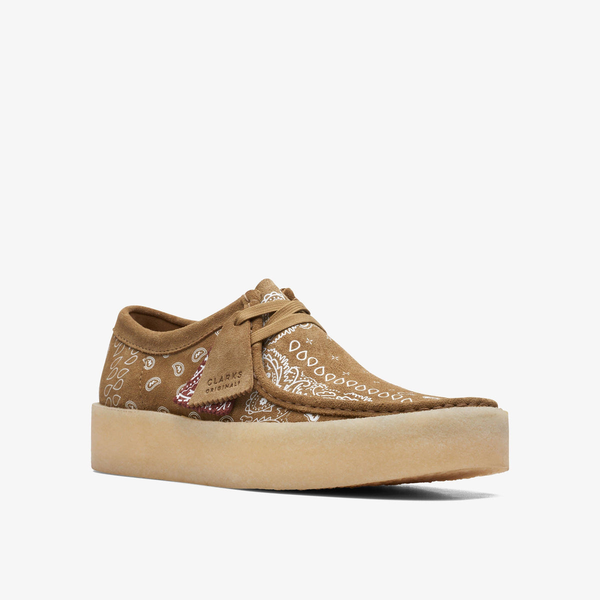 Clarks Originals Wallabee Cup Men's Dark Olive Print 26168523 — rear view