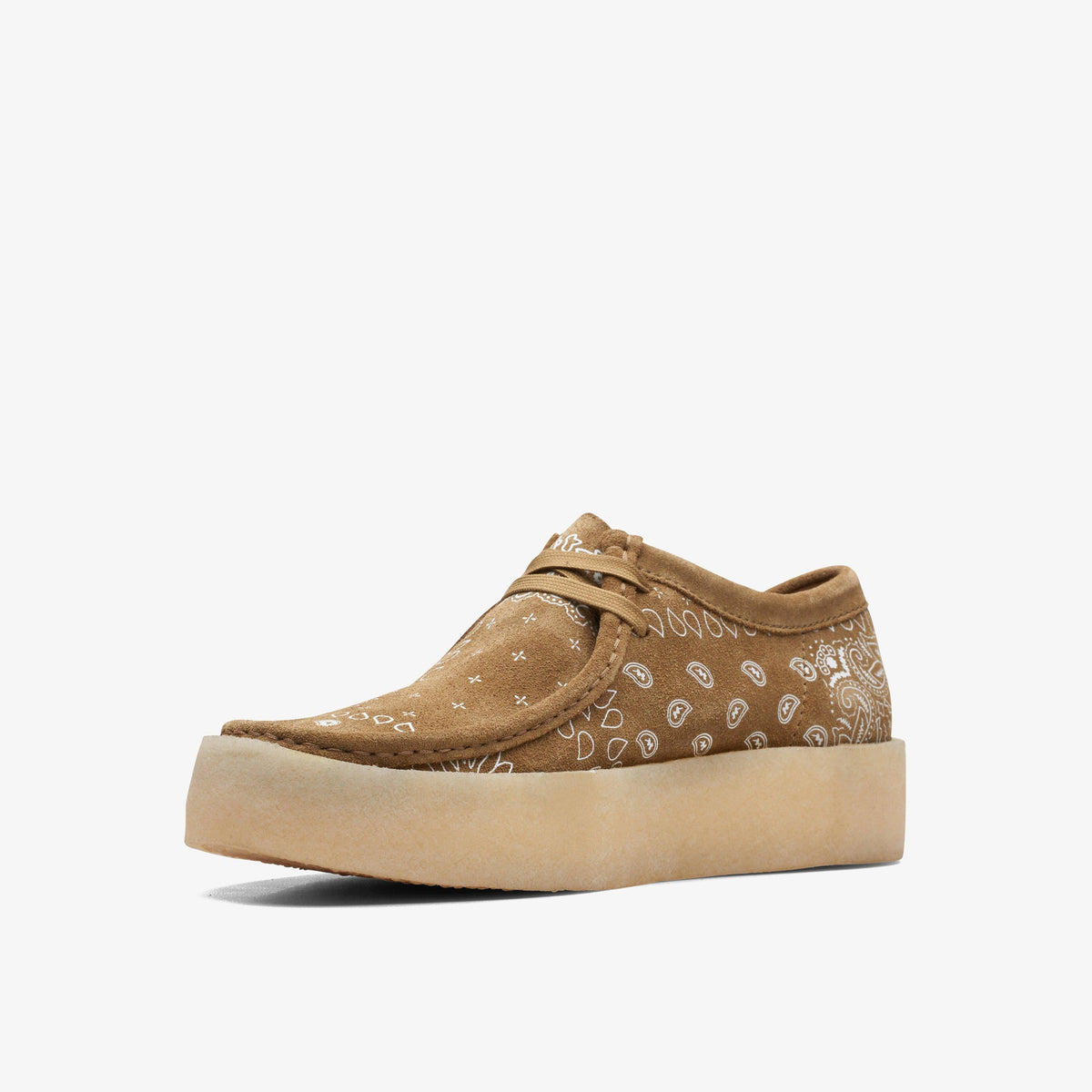 Clarks Originals Wallabee Cup Men's Dark Olive Print 26168523 — sole view