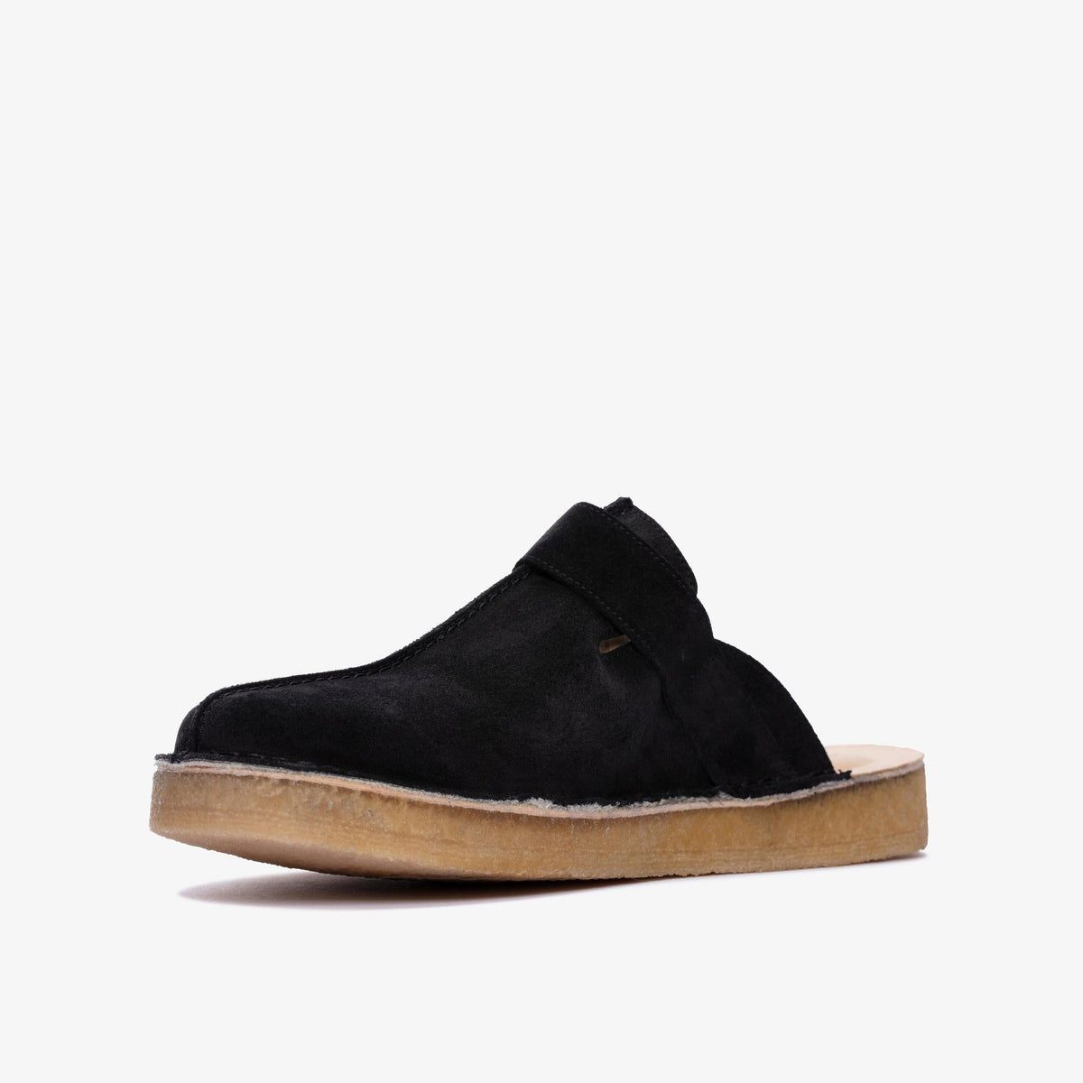 Clarks Originals Trek Mule Men's Black Wlined Suede 26168618 — sole view
