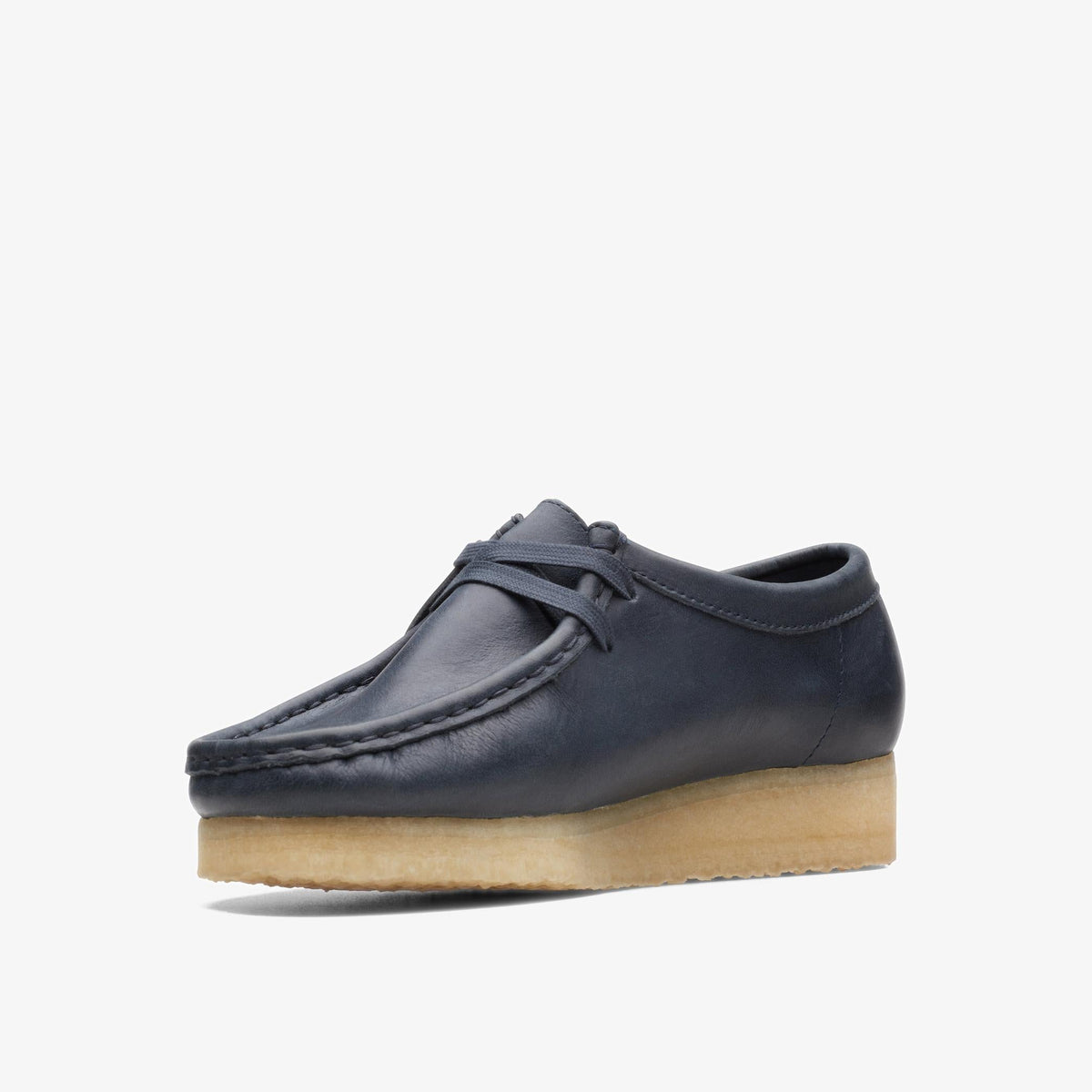 Clarks Originals Wallabee Women's Navy Leather 26168642 — sole view