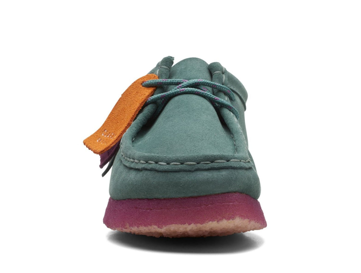 Clarks Originals Wallabee Women's Teal Combi 26168644 — rear view