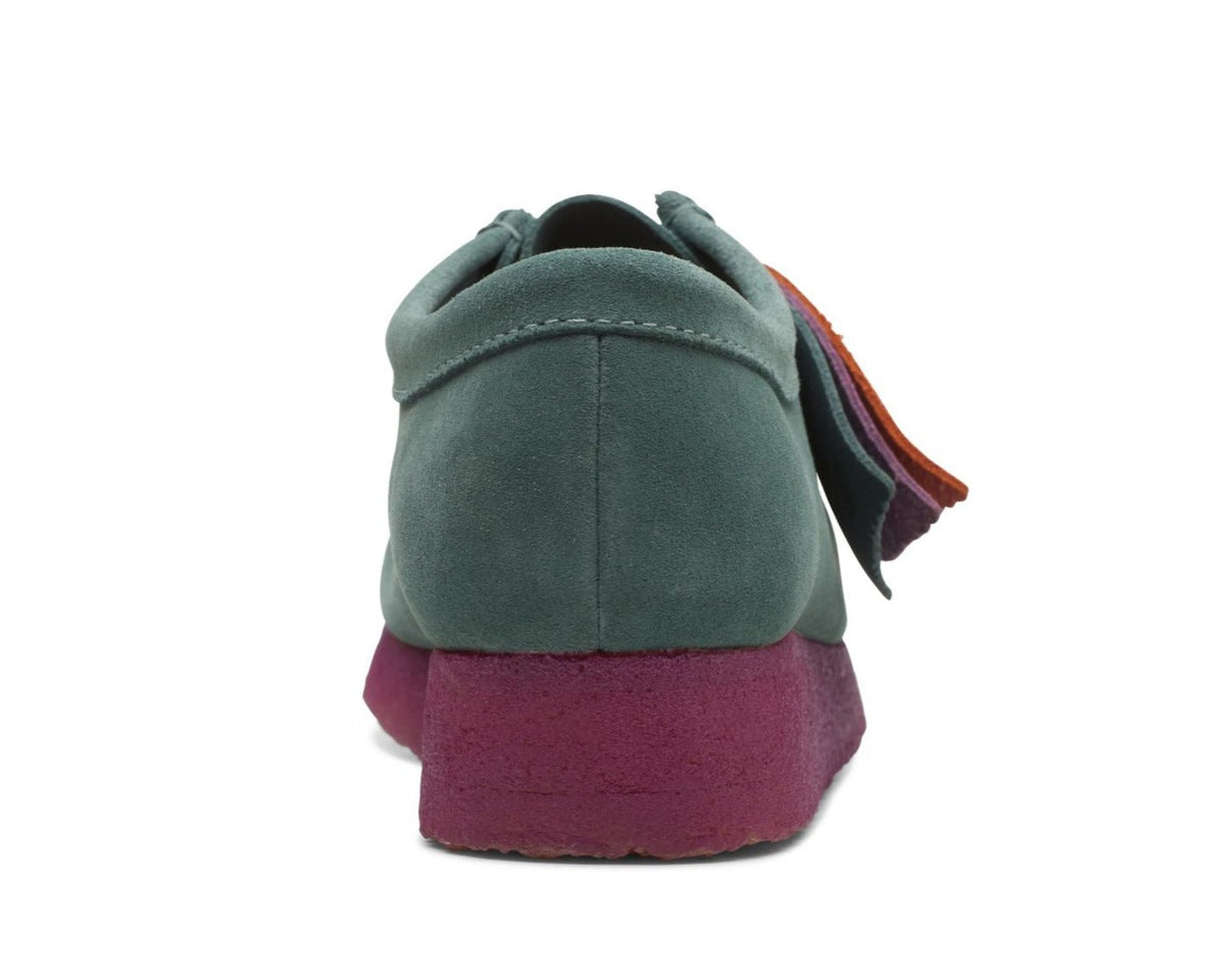 Clarks Originals Wallabee Women's Teal Combi 26168644 — top view