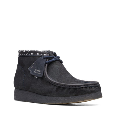 Clarks Originals Wallabee Boot Men's Denim Blue Syn