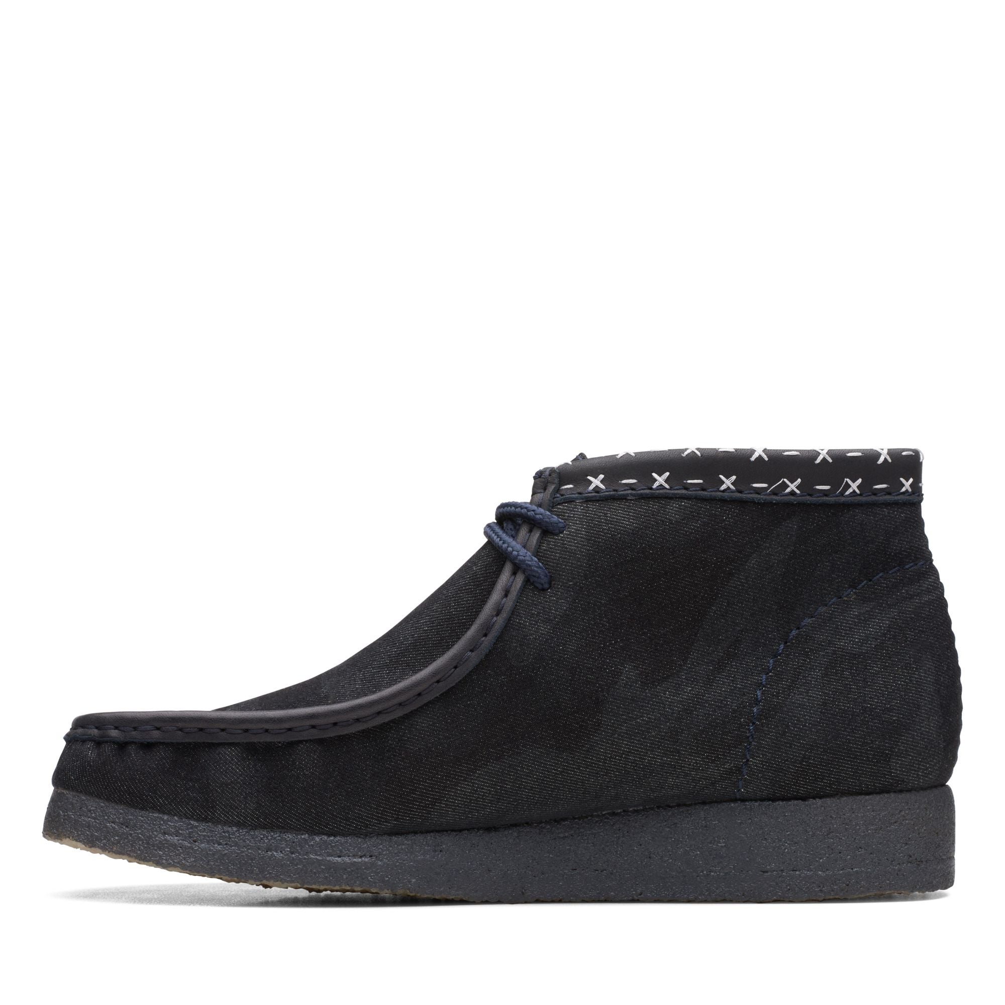 Clarks Originals Wallabee Boot Men's Denim Blue Syn