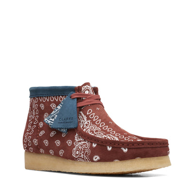 Clarks Originals Wallabee Boot Men's Brick Paisley