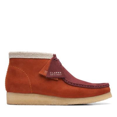 Clarks Originals Wallabee Boot Men's Drk Orange Combi