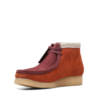 Clarks Originals Wallabee Boot Men's Drk Orange Combi