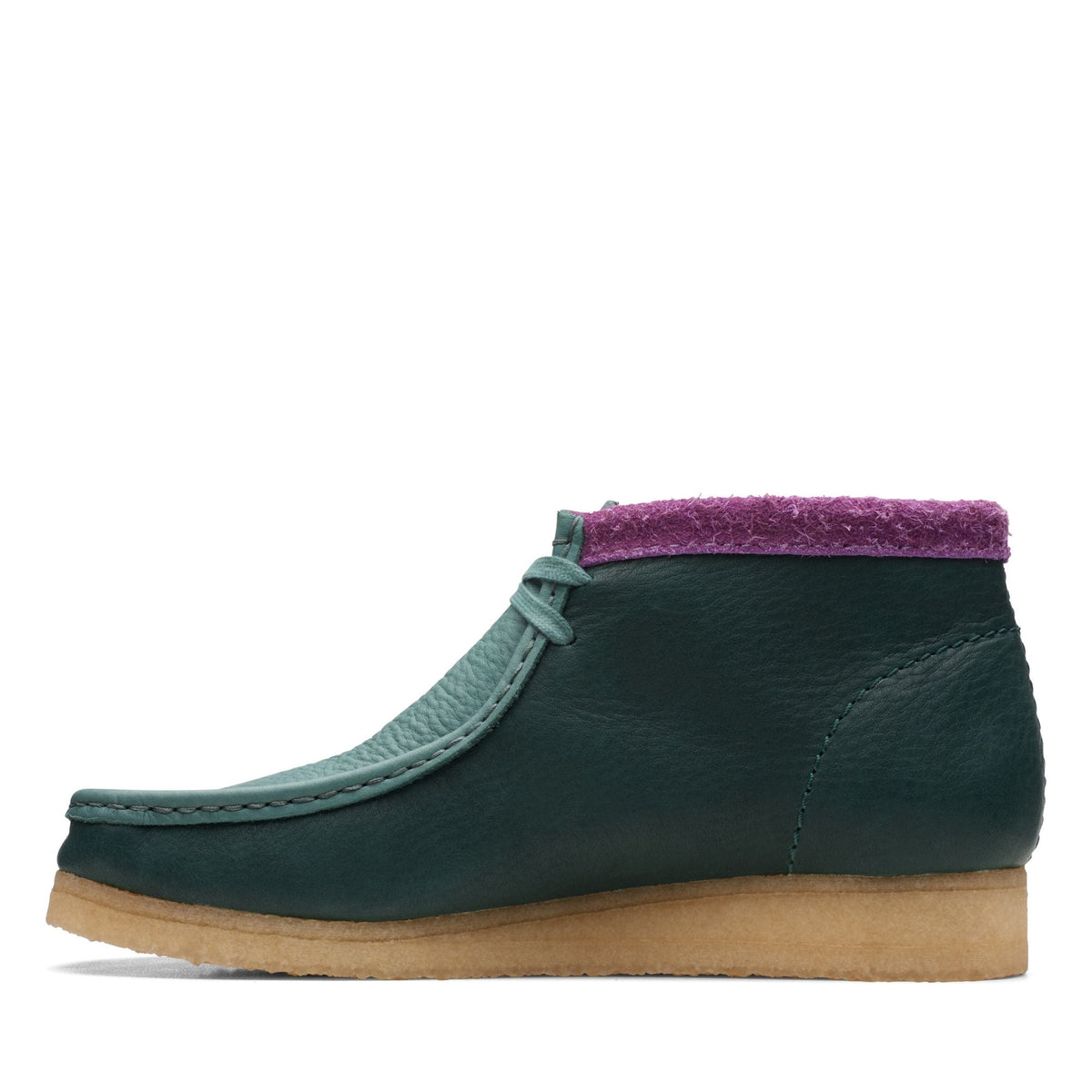 Clarks Originals Wallabee Boot Men's Green Purple Combi Leather 26168831 - additional view 3