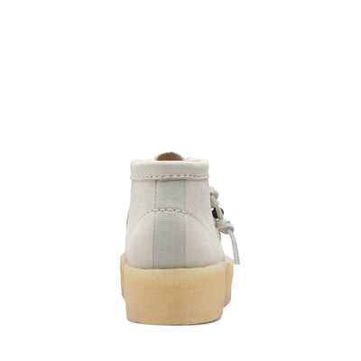 [26168988] WOMENS CLARKS WALLABEE CUP BT WHITE NUBUCK