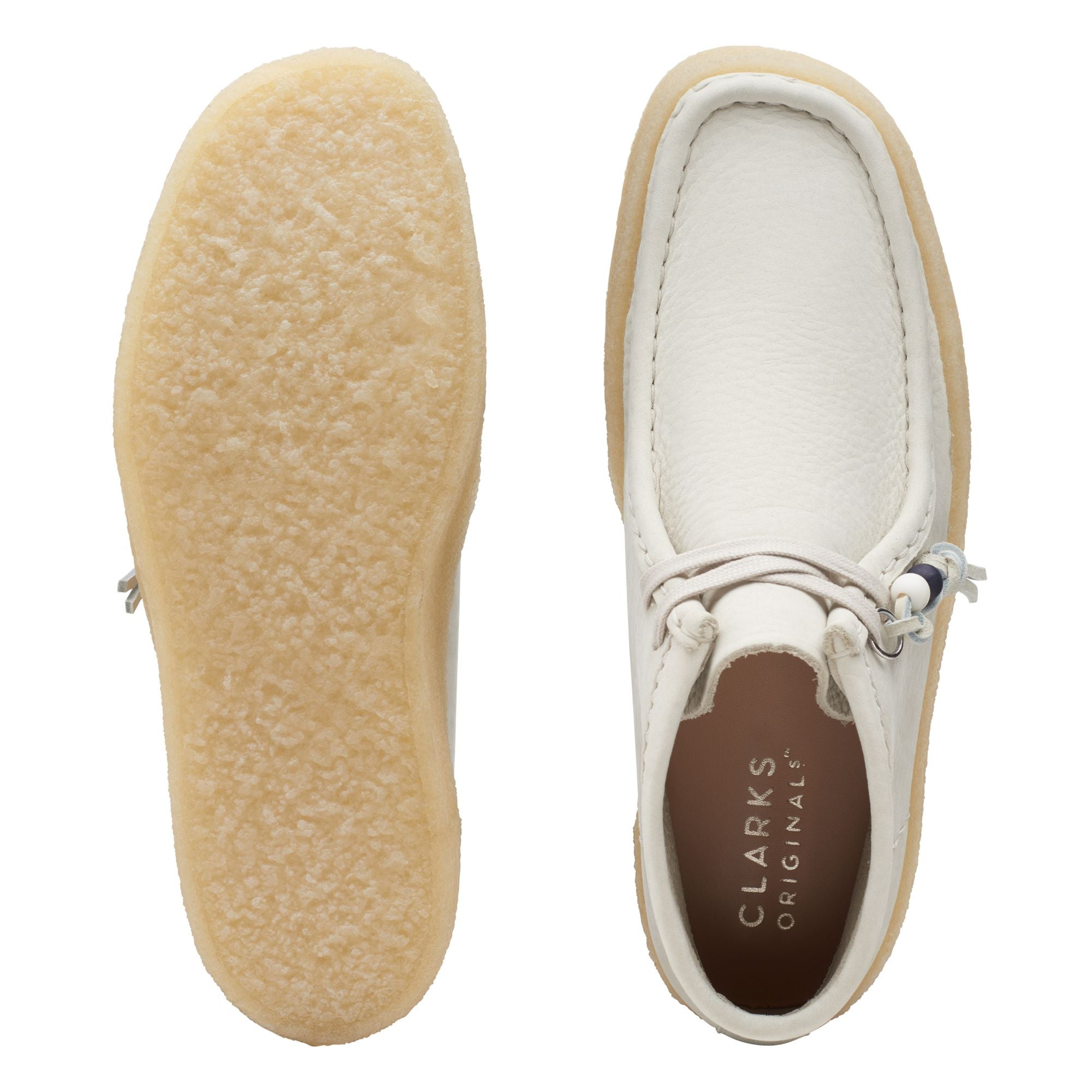 [26168988] WOMENS CLARKS WALLABEE CUP BT WHITE NUBUCK