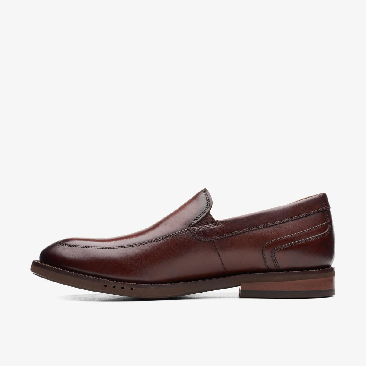 Clarks Un Hugh Step Men's Brown Leather 26169020 — side view