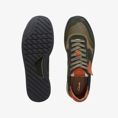 Clarks Craft Run Tor Men's Olive Combination 26169229 — top view