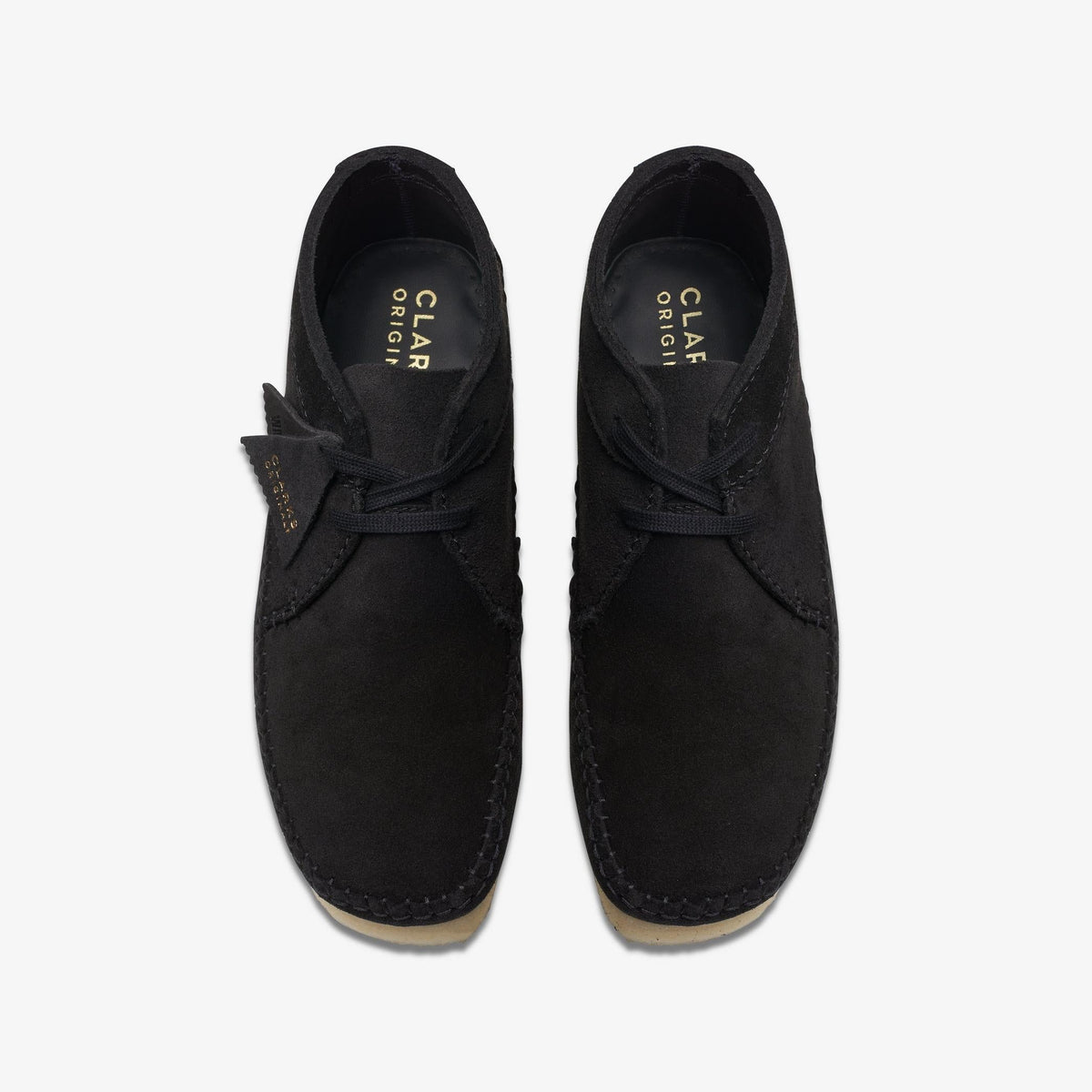 Clarks Originals Weaver Boot - Black Sde Men's Black Suede 26169236 — top view