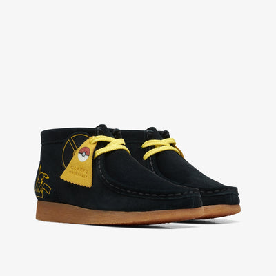 Clarks Originals x Pokémon Wallabee Mist Kids' Unisex Black Print Suede 26169543 — sole view