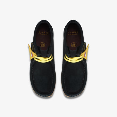 Clarks Originals x Pokémon Wallabee Mist Kids' Unisex Black Print Suede 26169543 — top view
