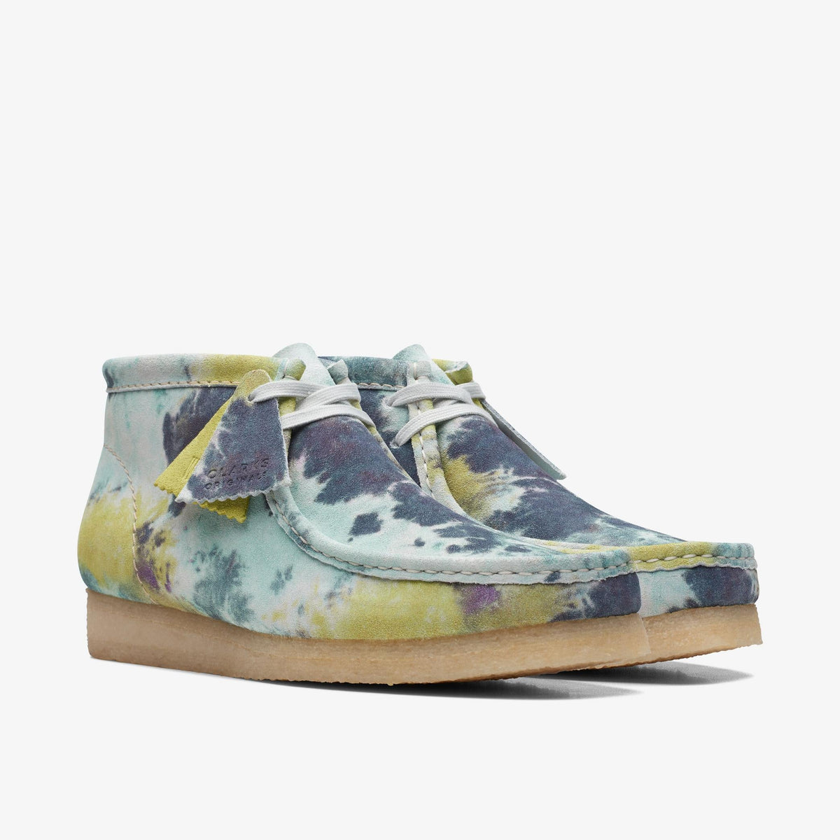 Clarks Originals Wallabee Boot Men's Turquoise Tiedye 26169726 — sole view