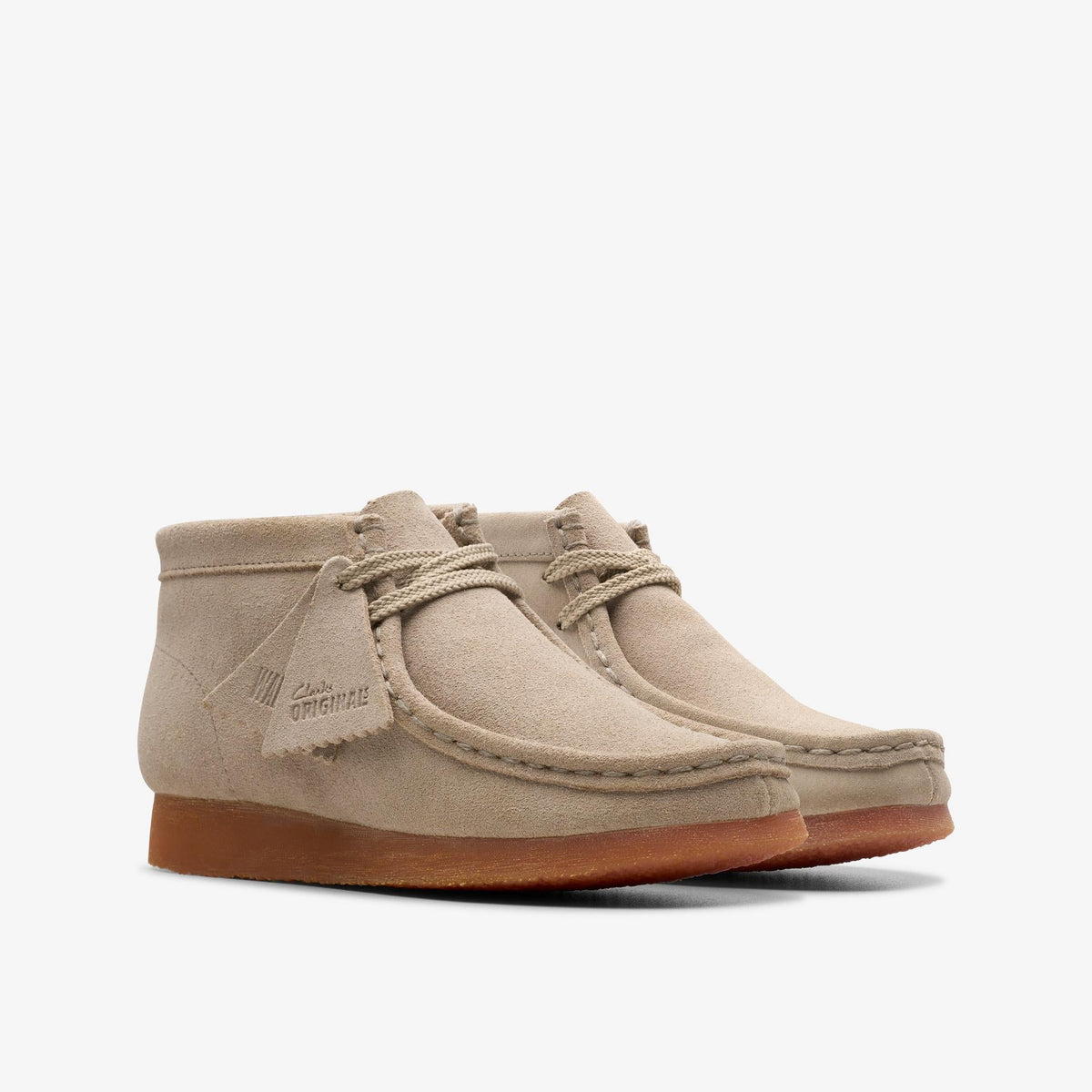 Clarks Originals Wallabee Boot O Kids' Unisex Sand Suede 26169805 — sole view