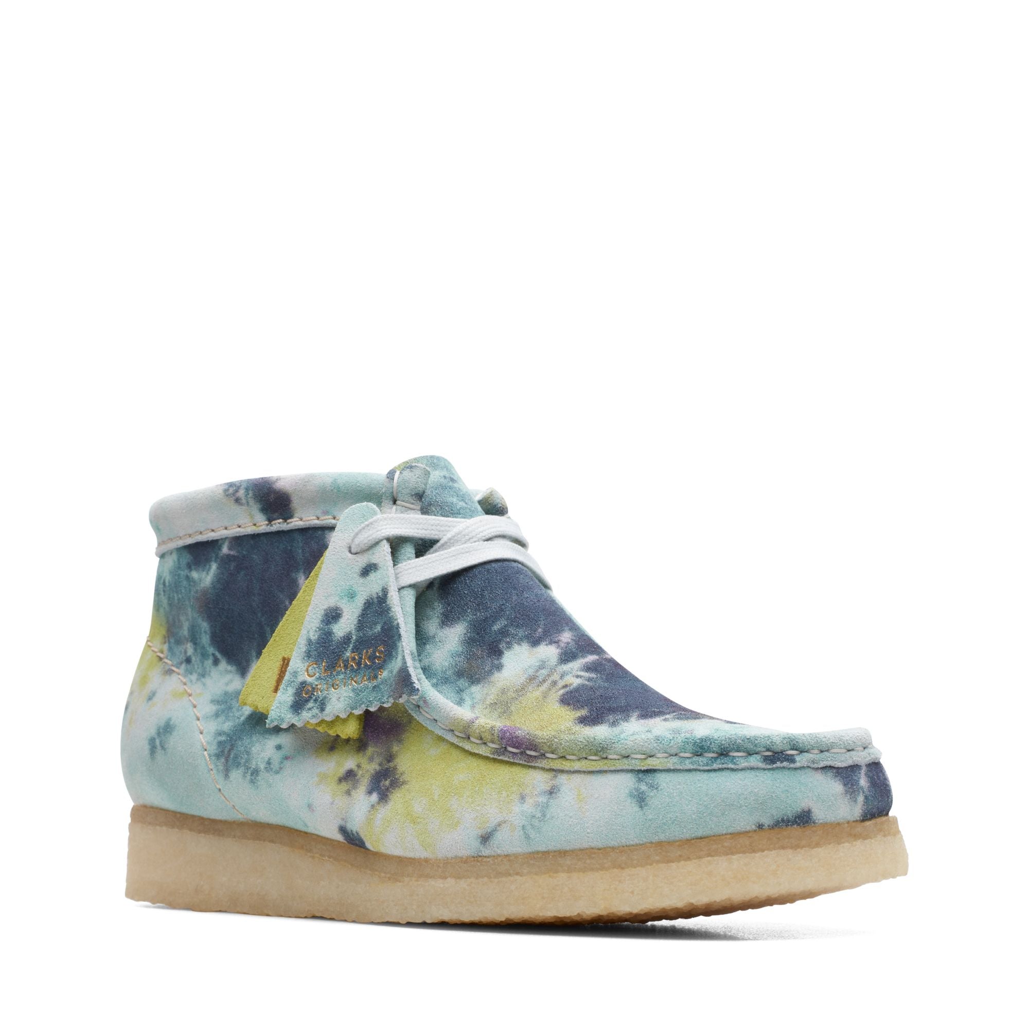 Clarks Originals Wallabee Boot Turquoise Tiedye Women's Turquoise Tie Dye