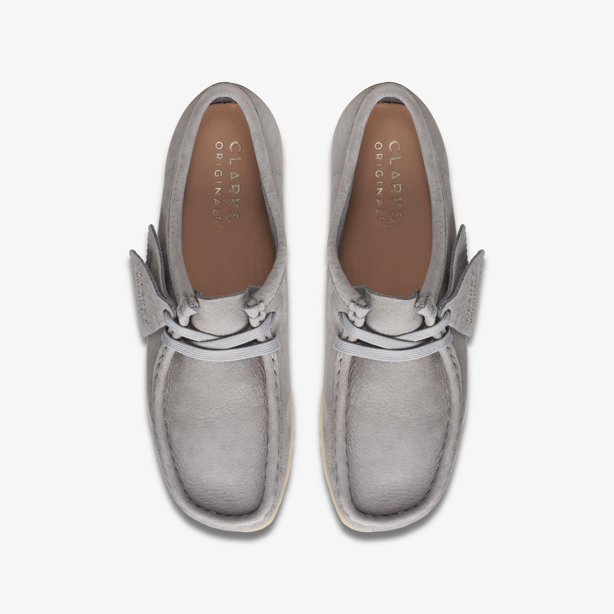 Clarks Originals Wallabee Women's Grey Nubuck 26169921 — top view