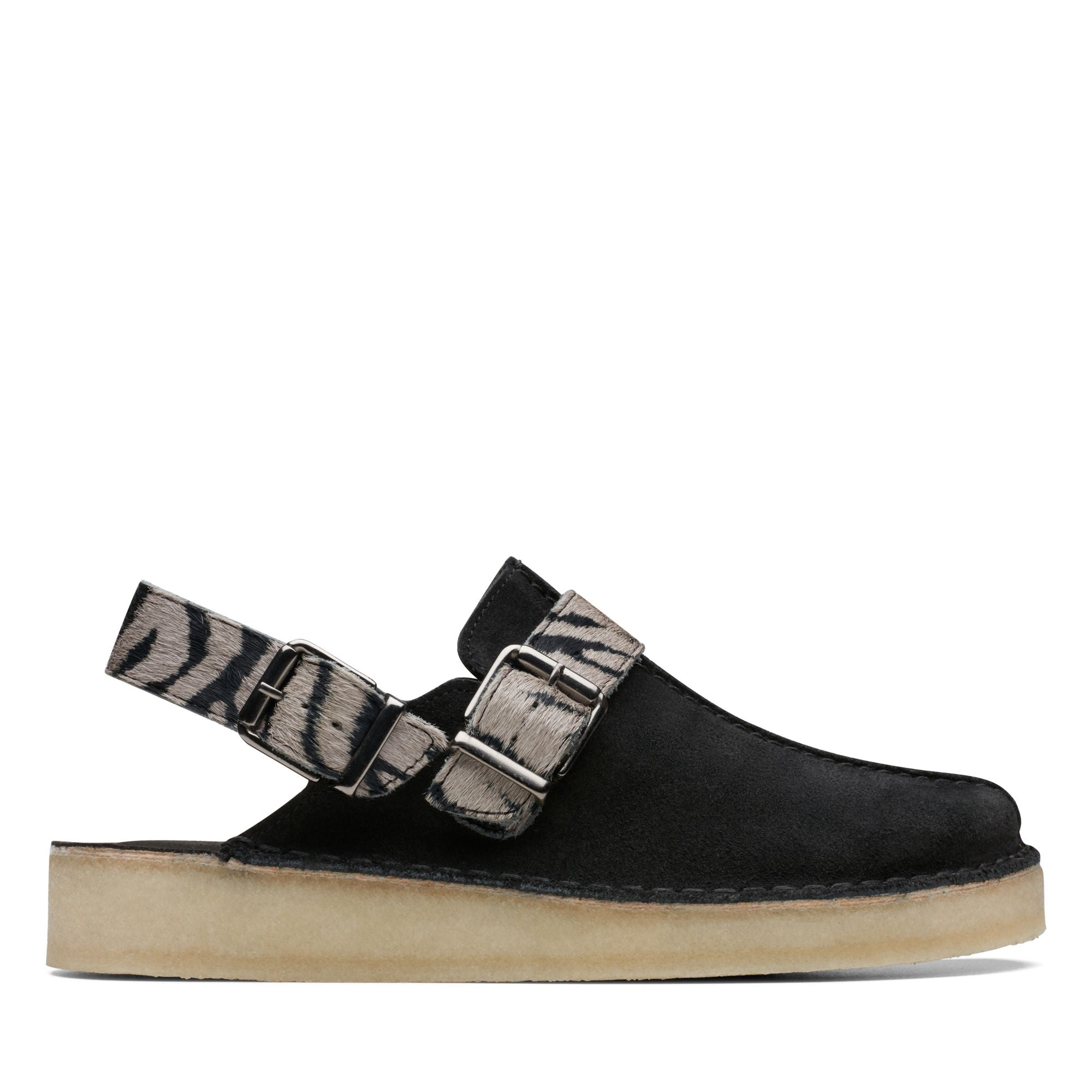 [26169974] WOMENS CLARKS TREK MULE ZEBRA PRINT