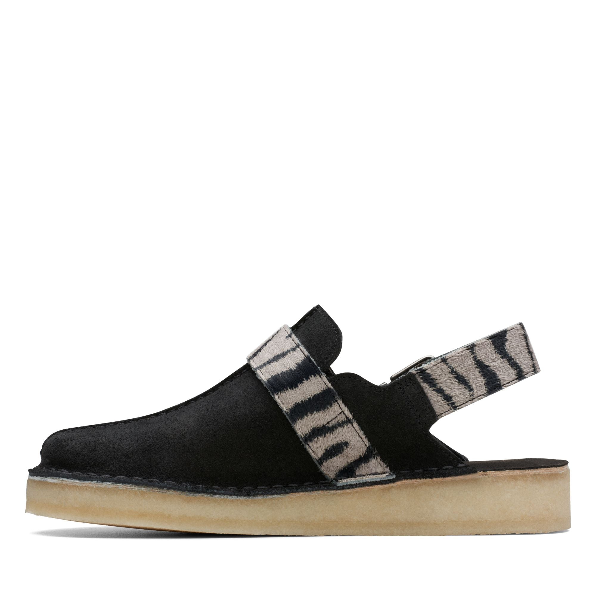 [26169974] WOMENS CLARKS TREK MULE ZEBRA PRINT
