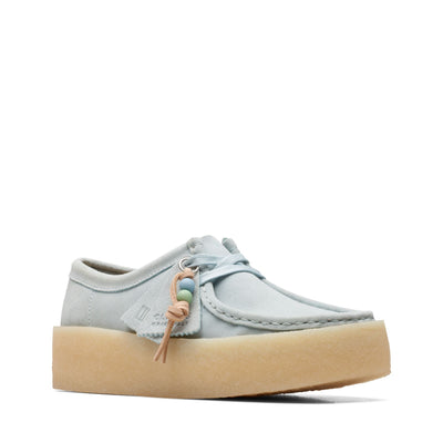 [26170042] WOMENS CLARKS WALLABEE CUP BLUE SUEDE
