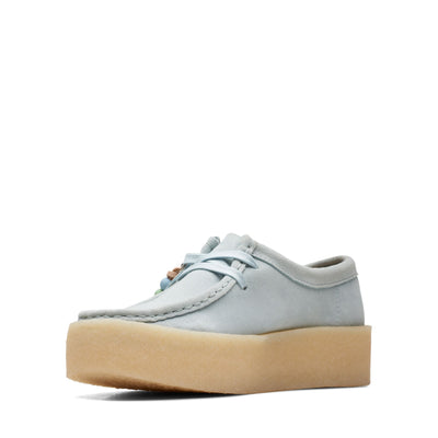 [26170042] WOMENS CLARKS WALLABEE CUP BLUE SUEDE