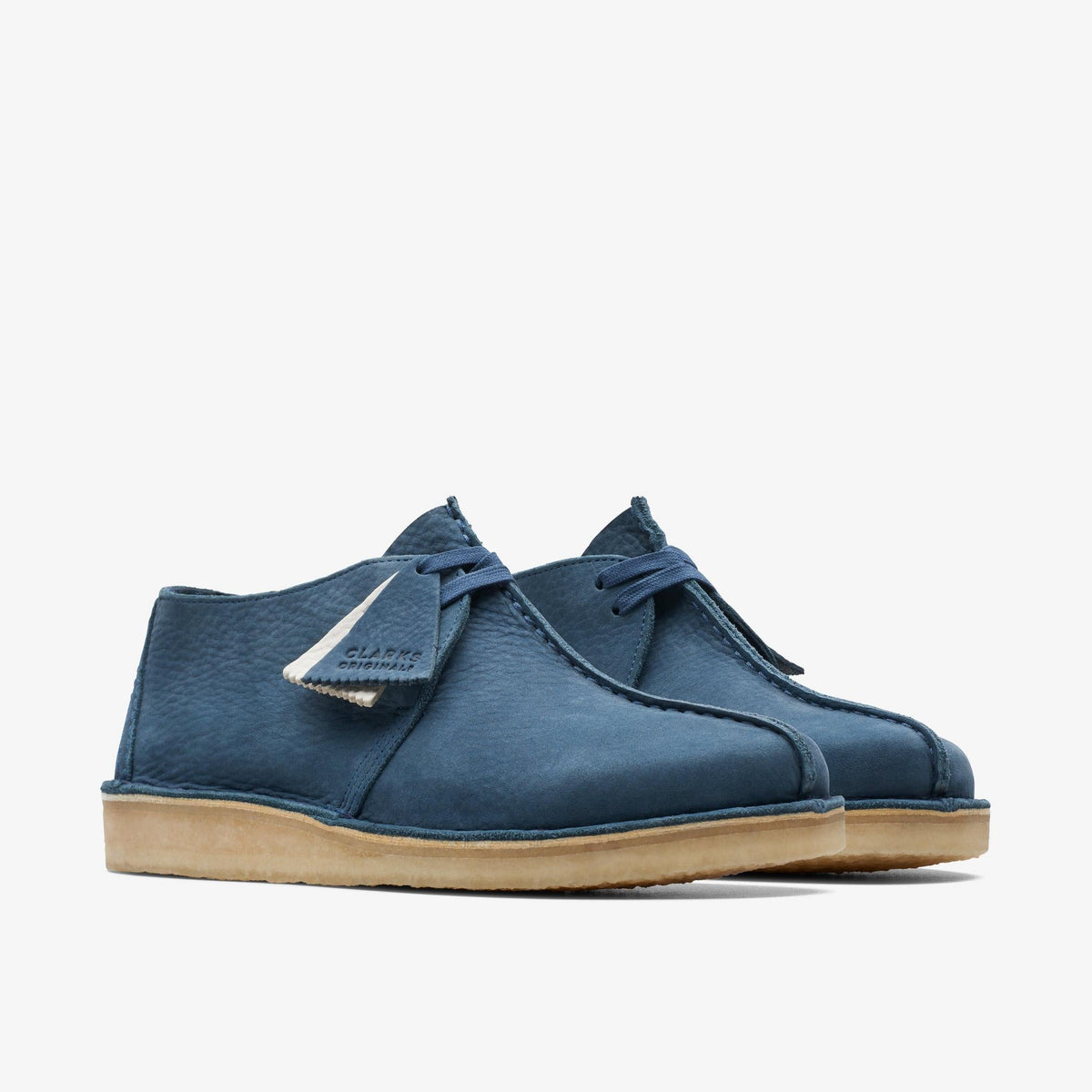 Clarks Originals Desert Trek Men's Blue Oxfords & Lace Nubuck 26170134 — sole view