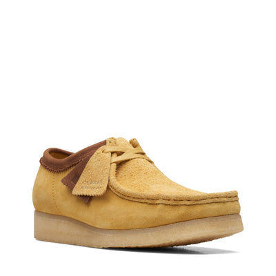 [26170536] MENS CLARKS WALLABEE LOW - YELLOW COMBI