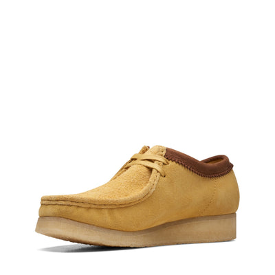Clarks Originals Wallabee Low - Yellow Combi Men's Yellow Combi 26170536 — sole view