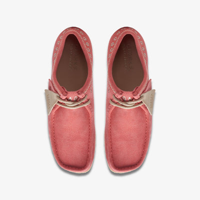 [26170539] Mens CLARKS WALLABEE - PINK EMBROIDERY
