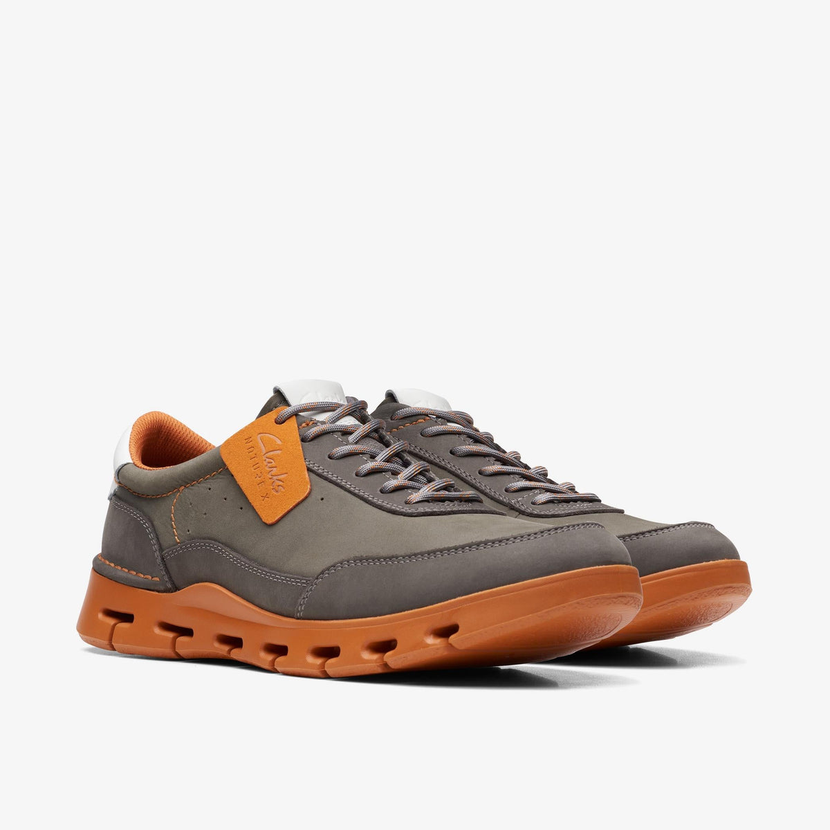 Clarks Nature X One Men's Dark Grey Combi Suede 26170629 — sole view