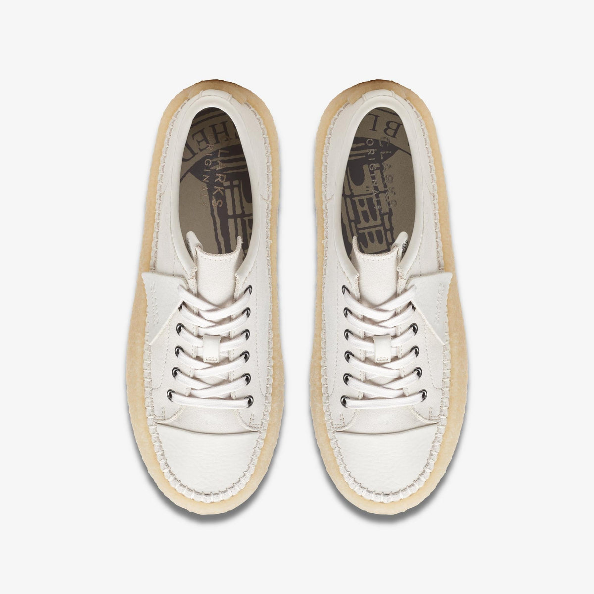 Clarks Originals Caravan Low Men's White Combi 26171746 — top view