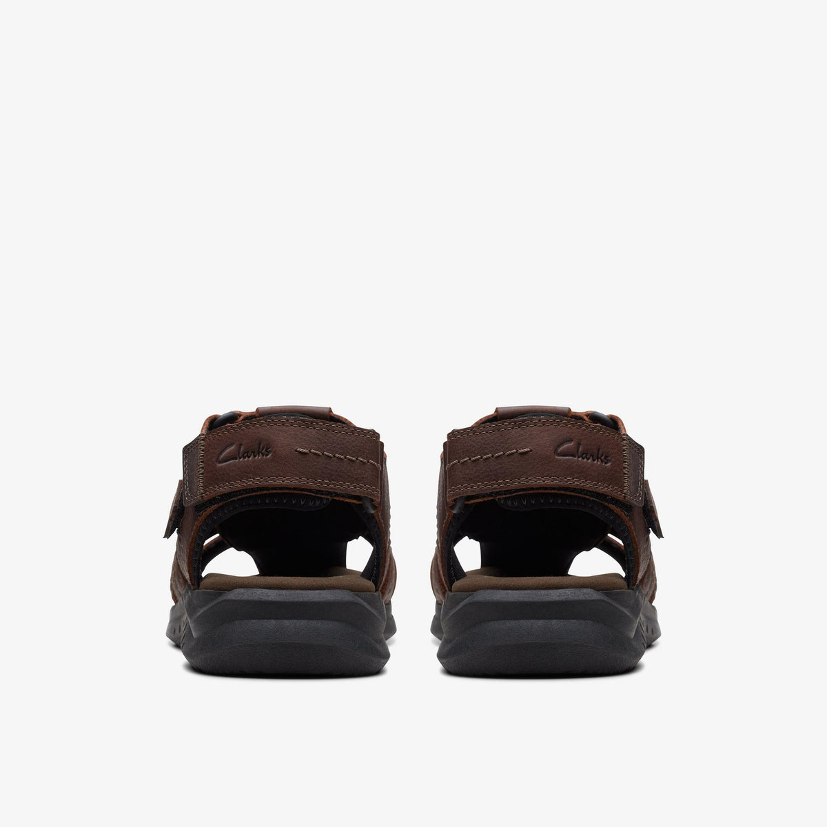 Clarks Walkford Fish (Wide) Men's Brown Tumbled Leather 26171794 — detail view