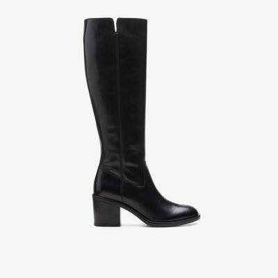 Clarks Valvestino Hi Women's Black Leather 26171831