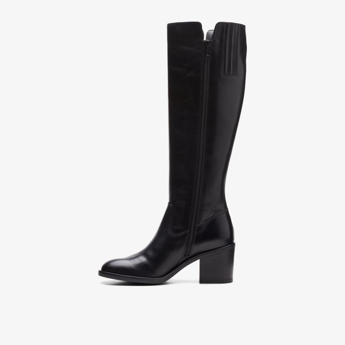 Clarks Valvestino Hi Women's Black Leather 26171831 — side view