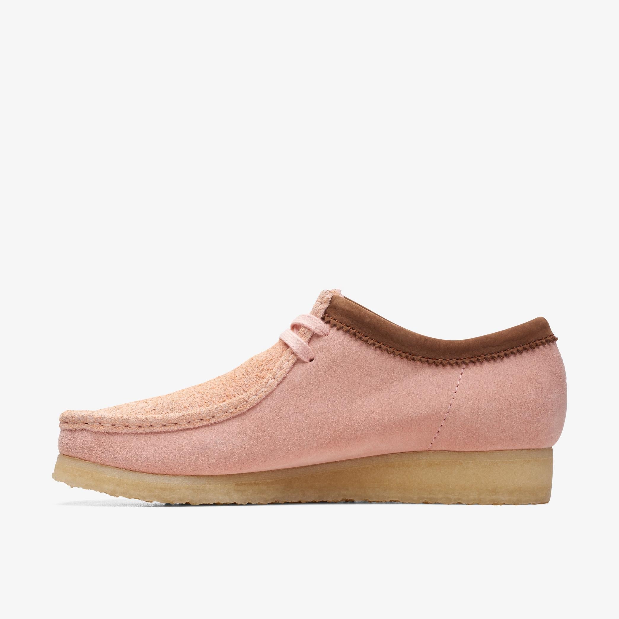 [26171990] Mens CLARKS WALLABEE - PINK COMBI SDE