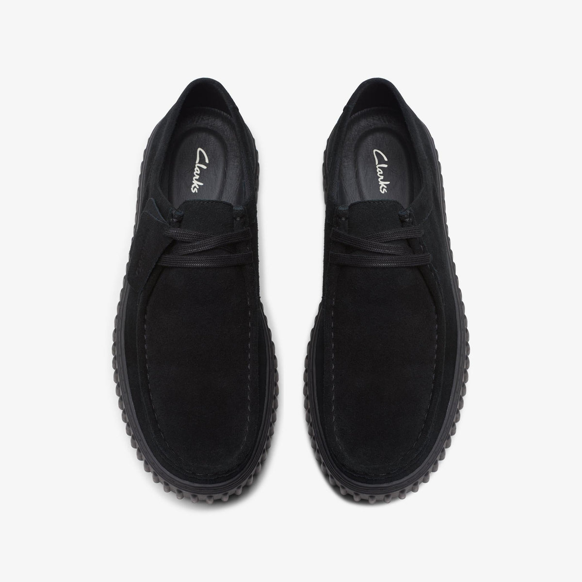 Clarks Torhill Lo Men's Black Suede 26172019 — top view