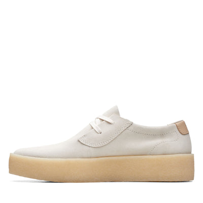 Clarks Ashcott Cup - Off White Suede Men's Off White Suede 26172515 — detail view