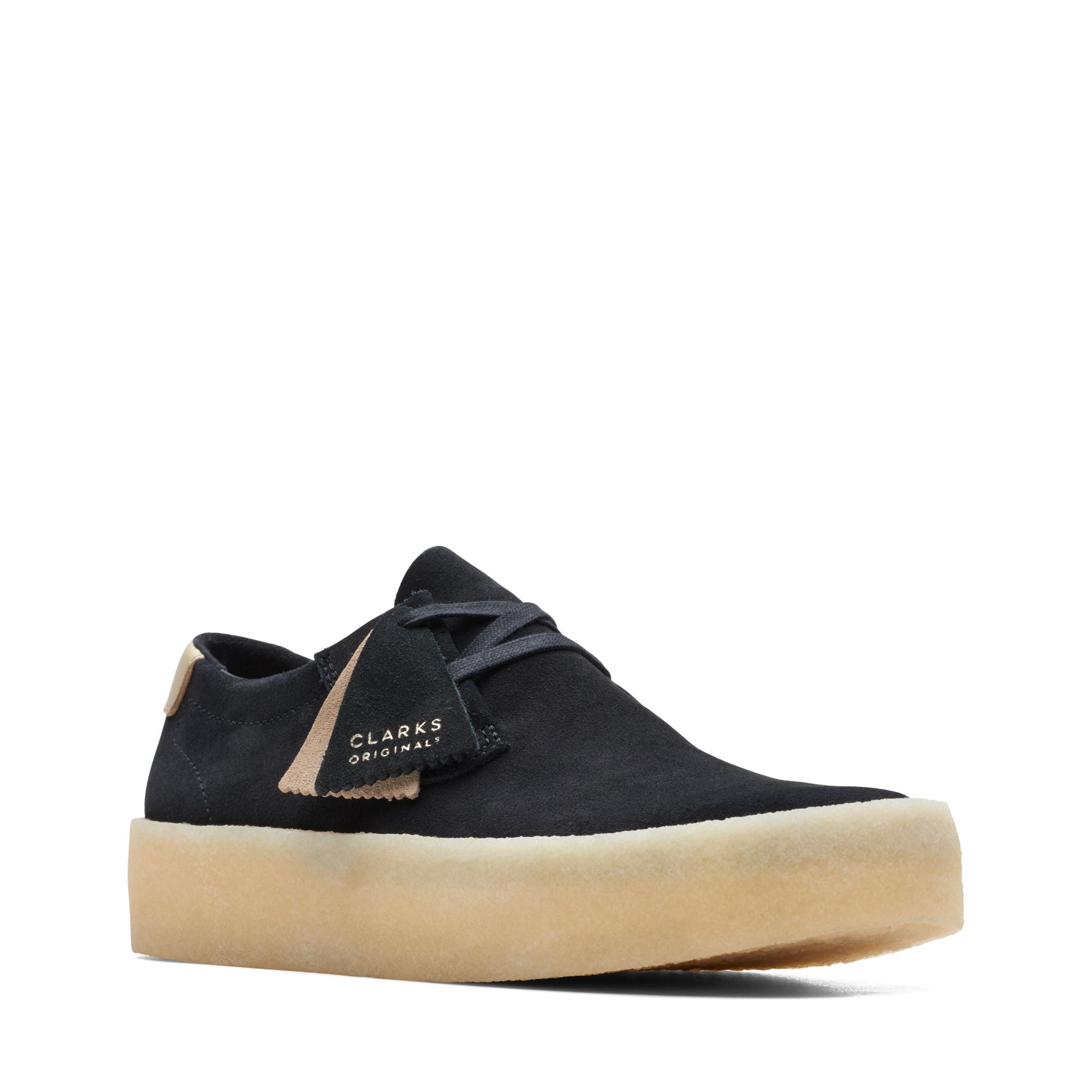 26172526] MENS CLARKS ASHCOTT CUP - BLACK SUEDE – Don't Panic Shoes