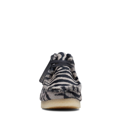 [26172717] WOMENS CLARKS WALLABEE BOOT ZEBRA PRINT